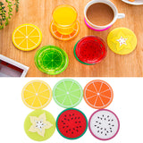 6Pcs/Set Fruit Non Slip Coasters for Drinks