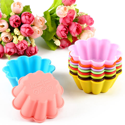 Flower Shaped Silicone Cupcake Cups